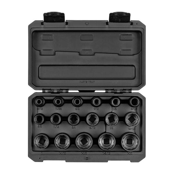 1/2 Inch Drive 12-Point Impact Socket Set, 17-Piece (5/16 - 1-1/4 in.)